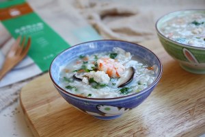 The practice measure of congee of Xianggu mushroom of gallinaceous Chengdu shelled fresh shrimps 15