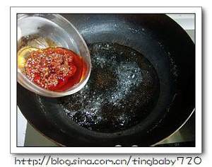 The practice measure of the water cutlet that boil 8