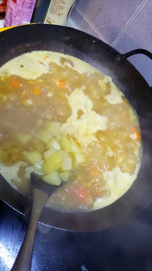 The practice measure of curry chicken meal 6