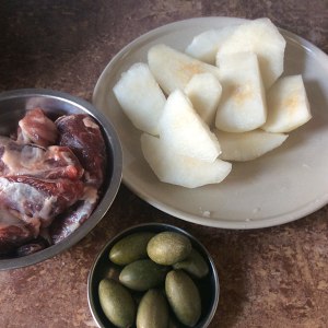 The practice move that pig of pear of Chinese olive snow extends boiling water 2