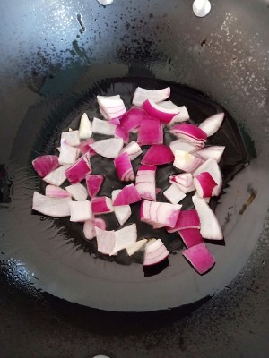 The practice measure of meal of potato of curry chicken willow 4