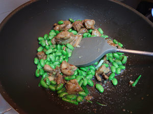 The practice measure that young soya bean fries chicken 4