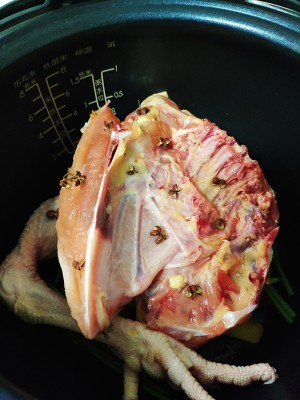 The hand rips chicken (edition of electric rice cooker) practice measure 3