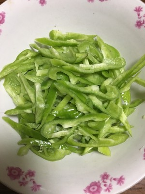 The practice measure of the green pepper shredded meat of extraordinary 1