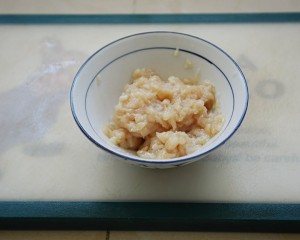 [small breast of sun cereal chicken] the practice measure of congee of Xianggu mushroom of shelled fresh shrimps of digestible chicken Chengdu 7
