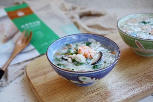 The practice measure of congee of Xianggu mushroom of gallinaceous Chengdu shelled fresh shrimps 14