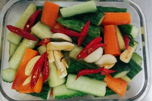 Quick worker tastily sauce cucumber (the edition that do not have oil) practice measure 3