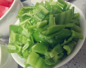 The practice measure that green pepper fries onion 4