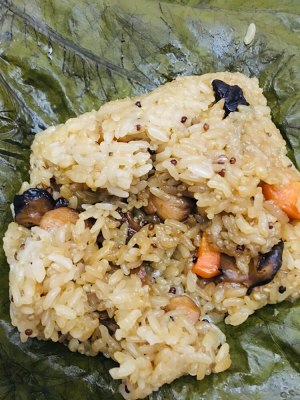 The practice measure of chicken of goosefoot wheat polished glutinous rice 6
