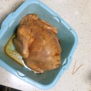 Chicken of the simple and delicious crackling that bake, the practice measure of the complete chicken such as party christmas day 1
