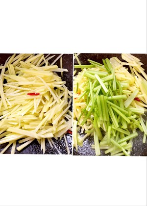 The practice measure that leaves meal celery to fry potato silk 3