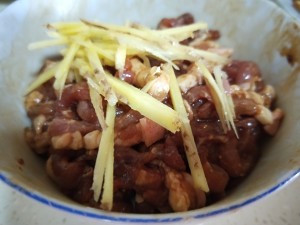 The practice measure that exceeds pork of favorite dish of go with rice to fry leek bean curd to work 1