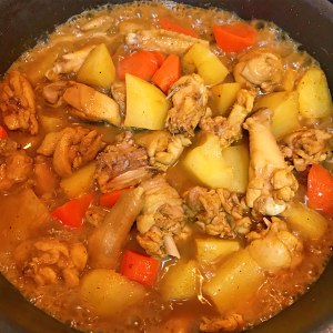 The practice measure of chicken of curry of the daily life of a family 8