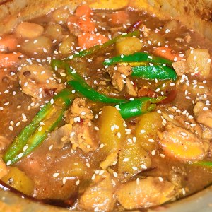 The practice measure of chicken of chaffy dish yam 4