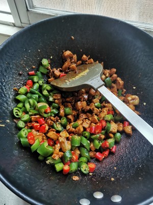 The practice measure of pickled Chinese cabbage of rice of chicken of dish of go with rice 10