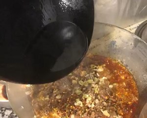 The practice measure that the water of inapproachable go with rice boils beef 10