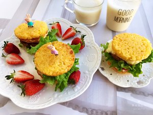 The practice measure of hamburger of rice of egg of gold pig willow 15