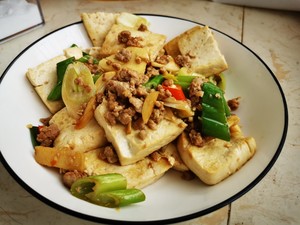 The green that exceeds go with rice explodes the practice measure of ground meat bean curd 7