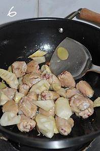 Bamboo shoots in spring the practice measure of 3 cups of chicken 6