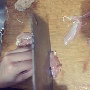 The practice measure that rice of oven edition chicken spends 1