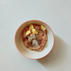 Rice of black peppery chicken is spent (edition of the oven that do not have oil) practice measure 1