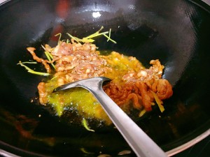 The practice measure that exceeds pork of favorite dish of go with rice to fry leek bean curd to work 2