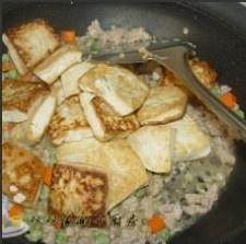 The practice measure of ground meat bean curd 7