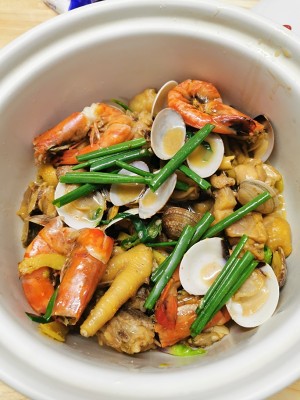 The practice measure of the seafood chicken Bao of ordinary other people 9