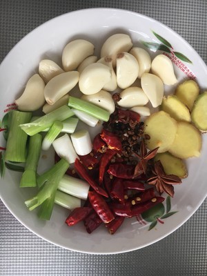 The practice measure of chicken of dry stir-fry before stewing 2