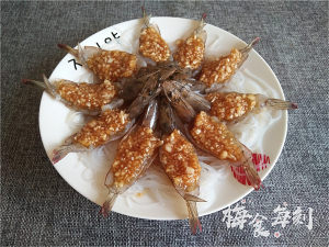 Garlic Chengdu vermicelli made from bean starch opens back shrimp, exceed measure of detailed picture article! practice measure 12