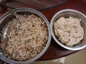 豚腸の白米のもち米の実地測定3