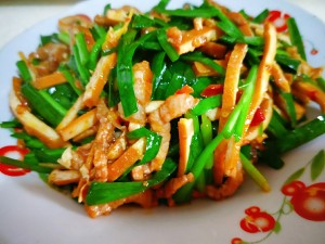 The practice measure that exceeds pork of favorite dish of go with rice to fry leek bean curd to work 5