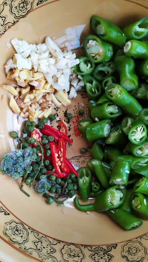 The practice measure that pointed any of several hot spice plants fries chicken 5