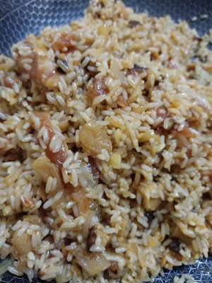 The practice measure of polished glutinous rice of pig bowel fill 5