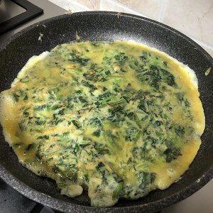 Is spinach egg cake super and simple first selection of breakfast of dish of quick worker of the daily life of a family? practice measure 13