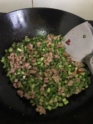 The practice measure of the ground meat of garlic liver mosses that exceeds go with rice 6