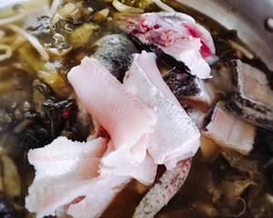本物の漬け白菜の魚（魚の肉のスライスは柔らかいスリップの弾力がある）練習対策19
