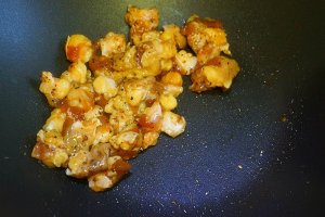 The practice measure of gristle of black peppery chicken 3