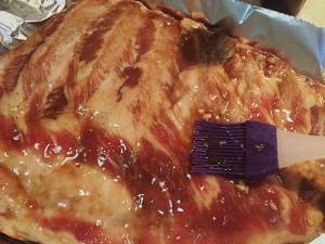 The practice measure that costal region of the beautiful type pig that bake discharges 5