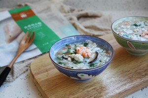 The practice measure of congee of Xianggu mushroom of gallinaceous Chengdu shelled fresh shrimps 13