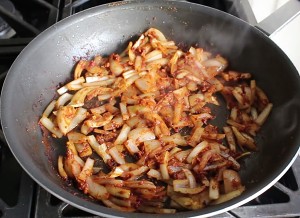 The practice measure of taste of cashew of * of Indian flavor chicken 16
