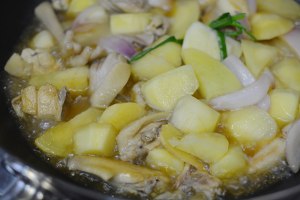 Potato stew chicken (green of extensive pattern ginger fries chicken) practice measure 8