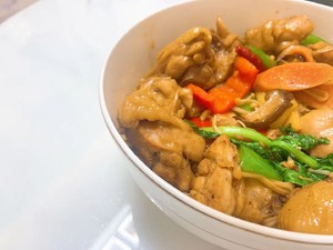 The practice measure of the yellow stew chicken of super go with rice 12