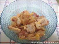 The practice measure of chicken of dry stir-fry before stewing 1