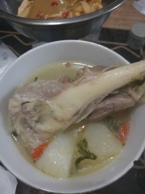 The practice measure of soup of bone of sheep of crus of simple and easy sheep 6