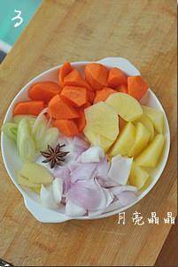 The practice measure of sirlon of potato of braise in soy sauce 3
