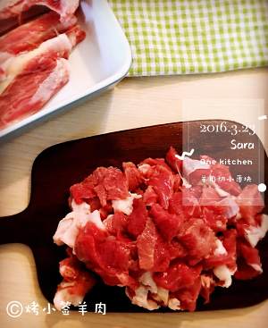 The practice measure of the small barbecue that sign a sheep 2