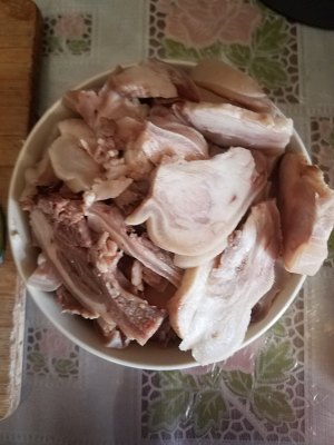 The practice measure of flesh of the clear face that fry a sheep 1