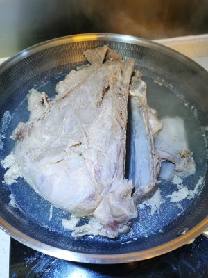 Mutton chop is baked sweet, the practice measure of the ovine soup pink that boil 2