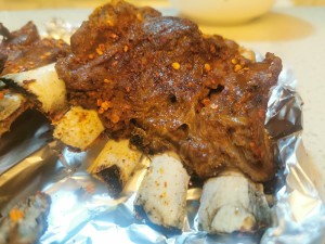 Mutton chop is baked sweet, the practice measure of the ovine soup pink that boil 5